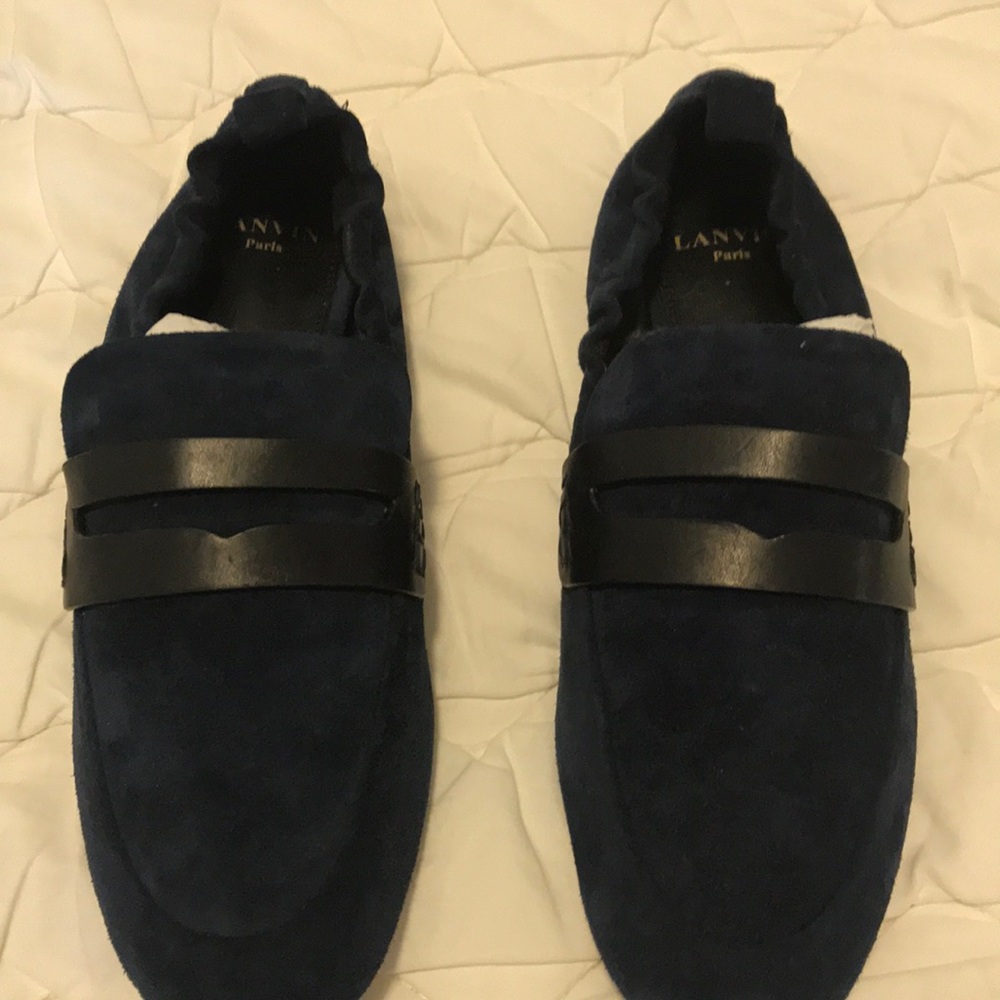 LANVIN Paris Chaussure Loafers Loafer Shoe inkBlue